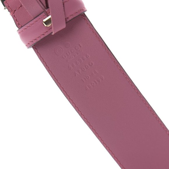 Gucci Interlocking GG Calfskin Belt in Pink Violet NEW WITH DUSTBAG